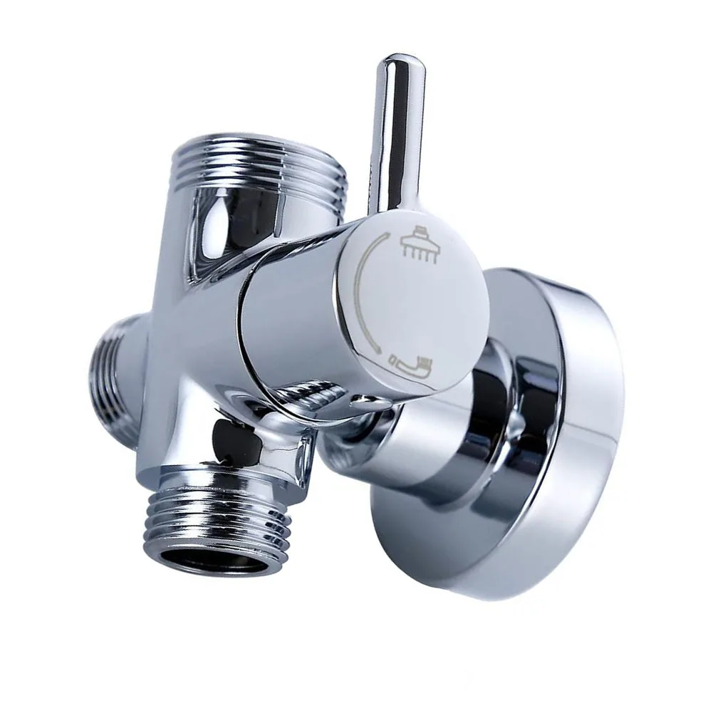 Brass 3 Way Diverter Valve Designed for Shower Systems Requiring G1/2 Hose Connections and G3/4 Shower Arm Attachment