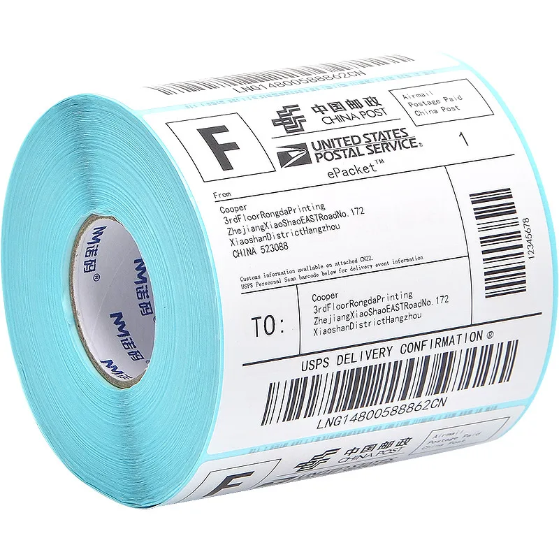 1roll Thermal Paper Sticker For Bar Code SKU Label Price Tag In Roll Blank White Direct Print Waterproof Oil-proof Adhesive TMZ