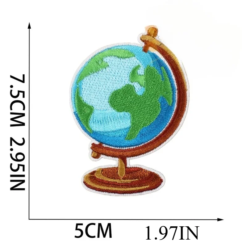 

School Season Compass Patch Sticker Blackboard Eraser Embroidery Cloth Sticker Computer Book Bag