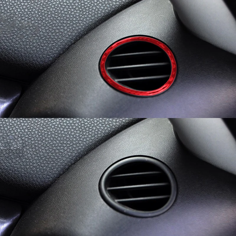 For BMW Mini Cooper R55 R56 R57 2007-2010 Red Carbon Fiber Stickers Center Consoles Instrument Panel Tachometer Car Interior Sti