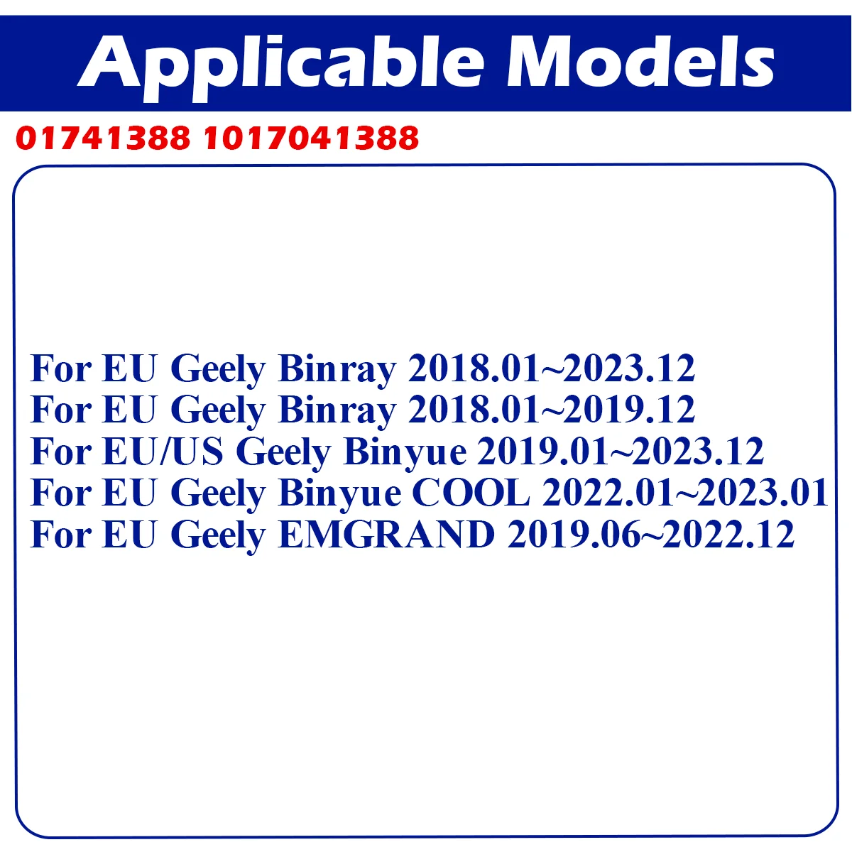 01741388 TPMS Tire Pressure Sensor For Geely Binyue EMGRAND Binyue COOL Binray 2018 2019 2020 2021 2022 2023 101741388 433MHz