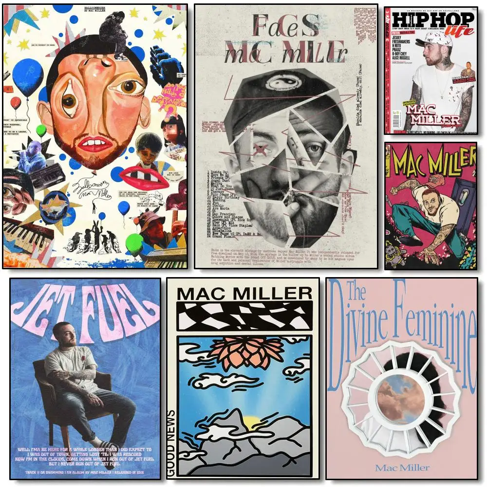 Singer M-Mac Miller Poster Modern Aesthetic Wall Art | Stylish Bedroom Home Decor & Unique Gift Ideas