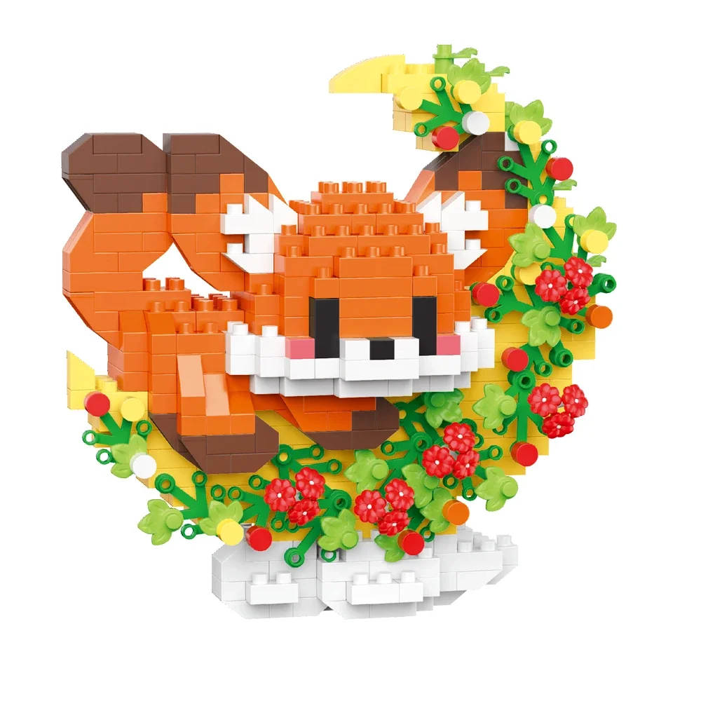 DIY pädagogische Haustier Bausteine Set Micro Mini Bausteine Katze Hund Waschbär Panda Figuren sicheres kreatives Spielzeug für Kinder