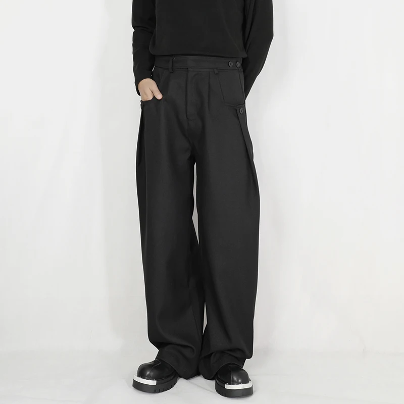 NDNBF 2024 New Spring Casual Pants Men's Pants Original and Unique Design Sense Yamamoto Loose Straight Leg Wide Leg Pants