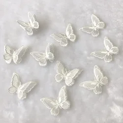 10Pcs Embroidery Butterfly Sew Iron On Patch Badge Wedding Bridal Dress Embroidered Applique Sewing Craft DIY