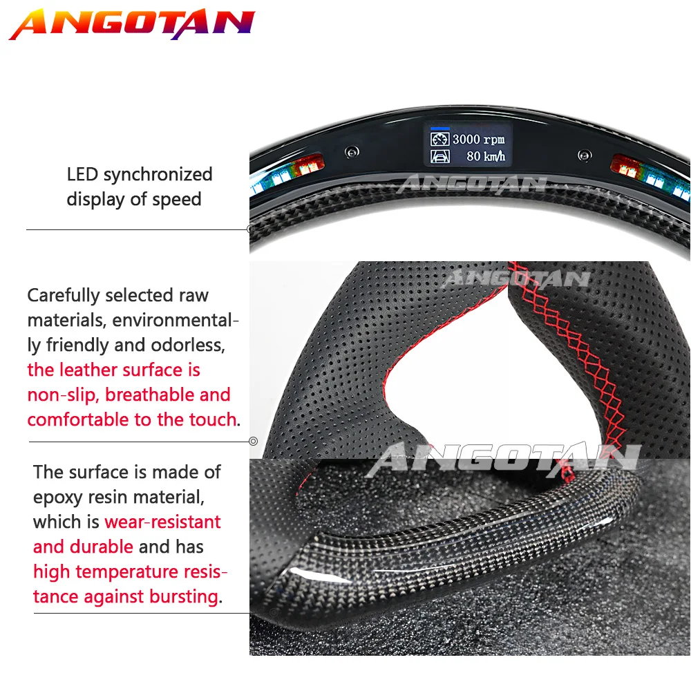 Customized Car Leather Carbon Fiber Steering Wheel Kit For Audi A6 A6L A7 2012 2013 2014 2015 2016 2017 Steering Wheel