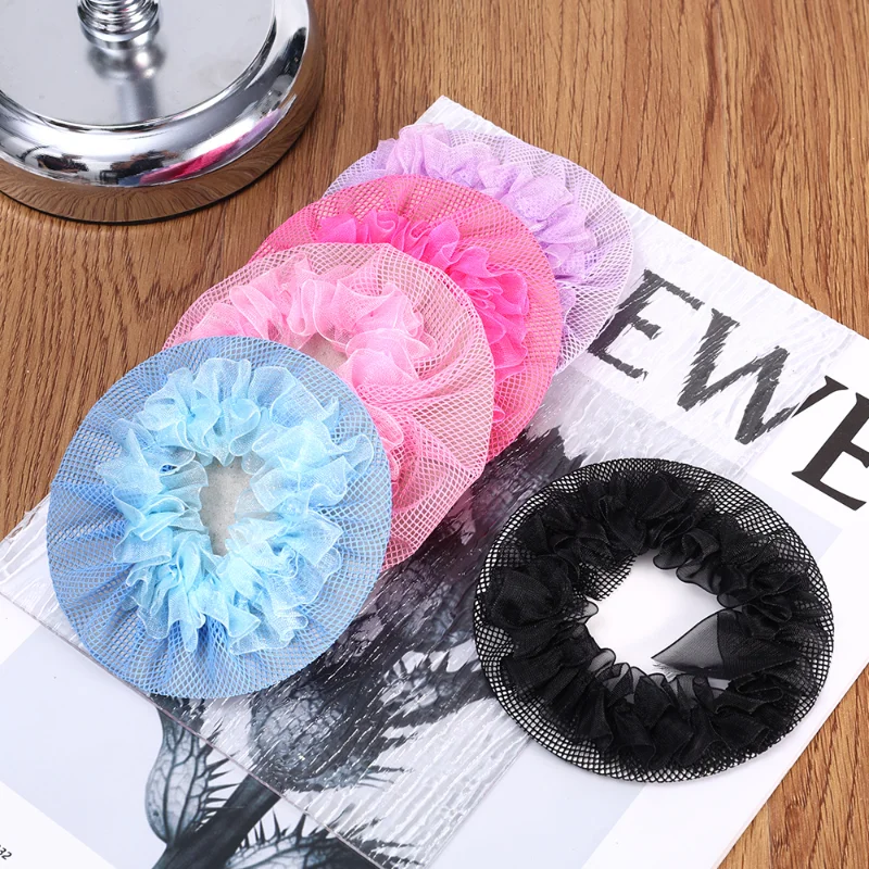 Elastic Invisible Bun Cover Snood Hair for Women Sweet Candy Color Net Ballet Dance Hair Accessories for Weave Hairnets Wig Nets