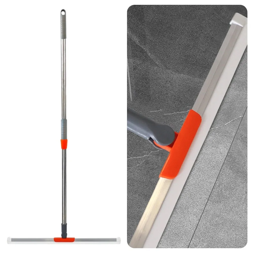 Lazy Broom Silicone Broom Water Stain Remover Stainless Scraper Non-Stick Hair Remover Window Groove Cleaning Flexible