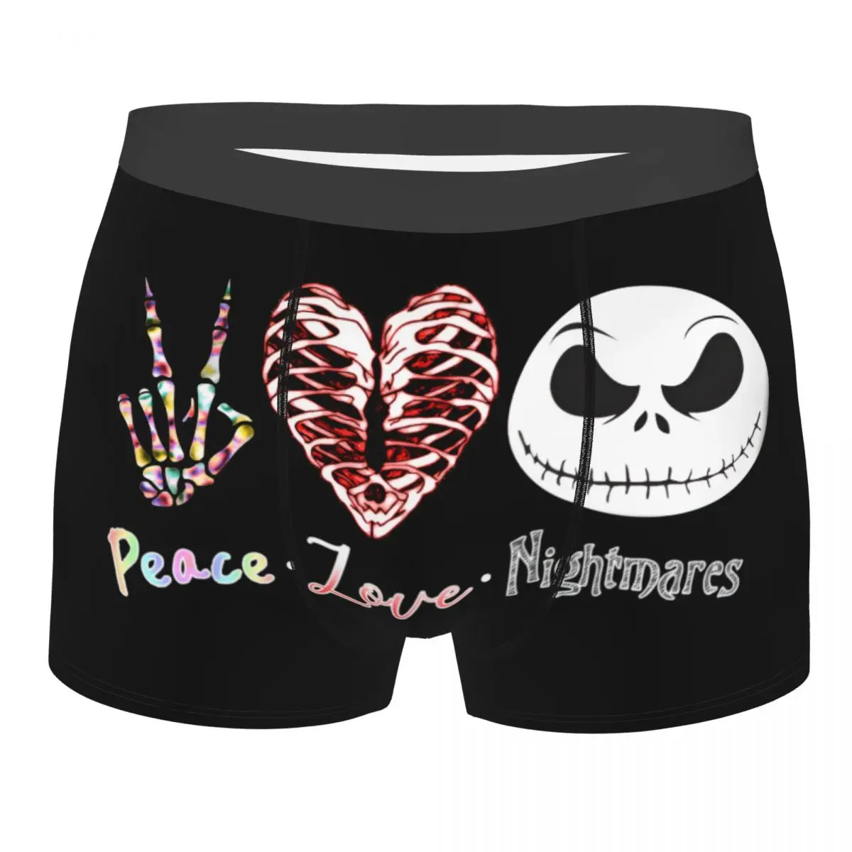 

Custom Nightmare Before Christmas Men Underwear Halloween Movie Jack Skull Boxer Briefs Breathable Shorts Panties Underpants