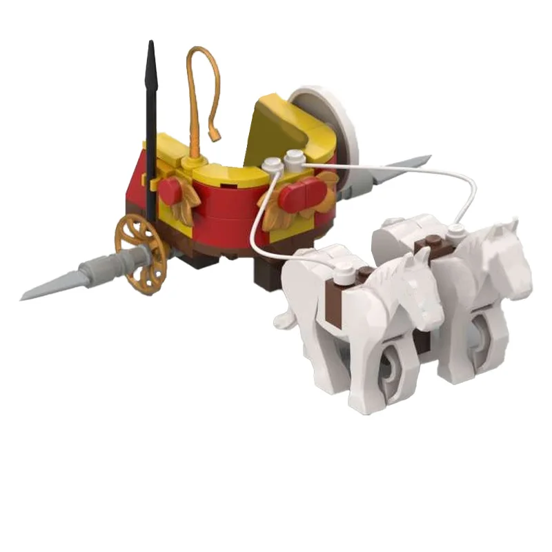 77-teile mittelalterliche Retro-Streichwagen modulare Modellbausteine Bildung DIY Montage Ziegel Spielzeug Kinder kreative Geburtstagsgeschenke