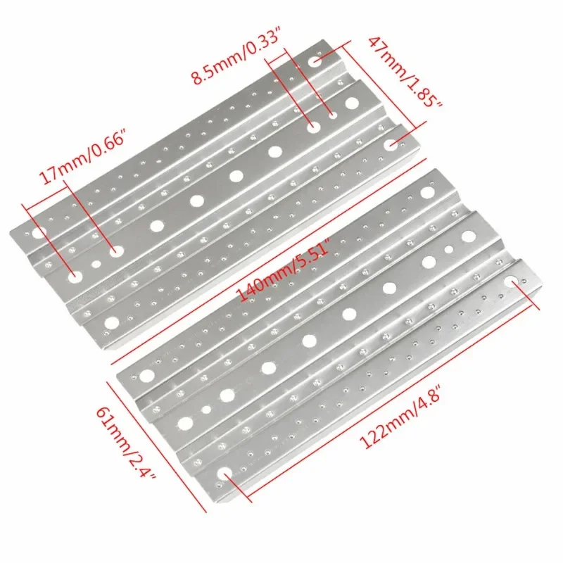 2Pcs Metal Sand Ladder Recovery Ramps Board Escape Board For 1/10 RC Crawler Car Axial SCX10 Trxs TRX4 Kit