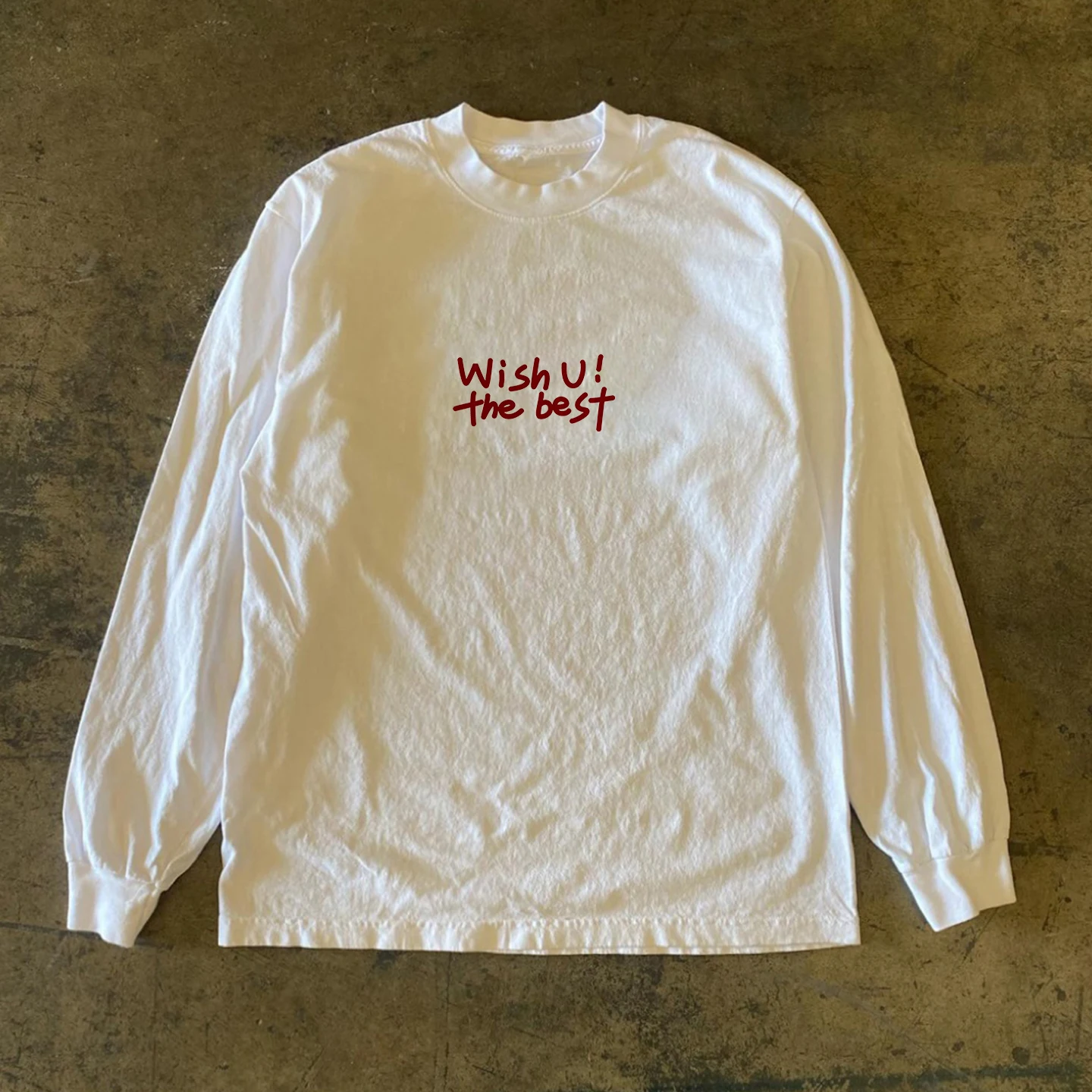 Heavyweight 310g Pure Cotton Long Sleeve T-Shirt American Retro Oversize Streetwear Versatile Comfortable Classic round Neck Top