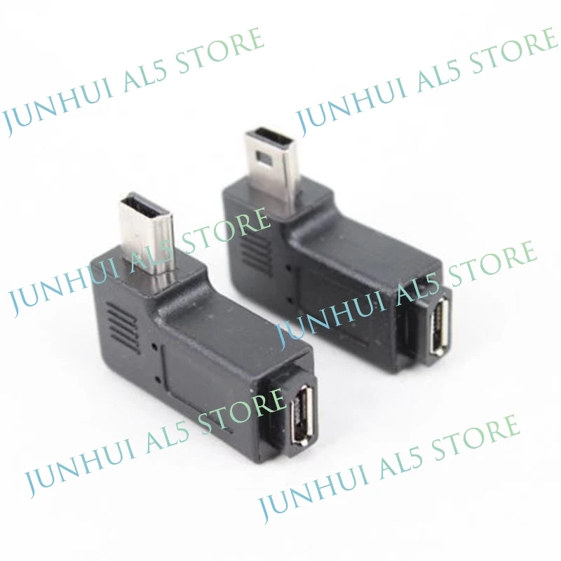 90 Degree Lateral Bending Data Transmission Charging Micro USB Revolving Female Adapter Extension Head T-port Adapter B5