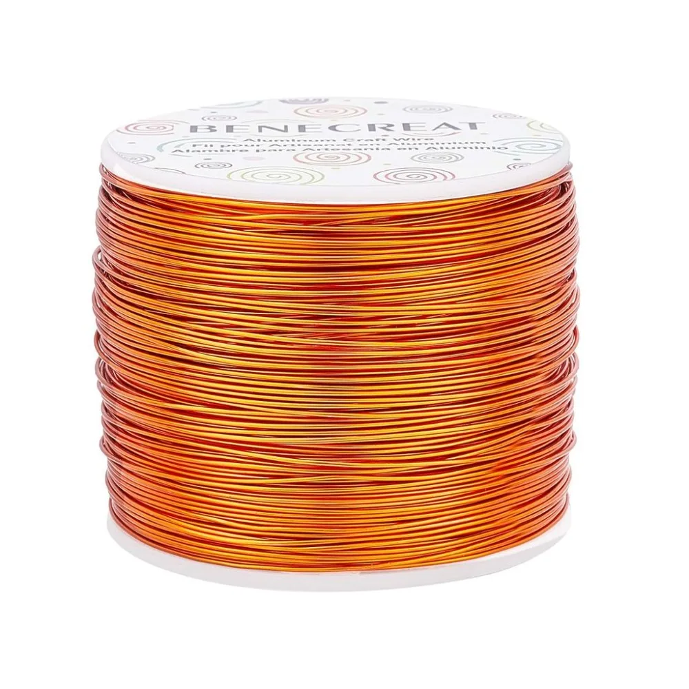 20 Gauge 770FT Resistant Jewelry Beading Wire Bendable Aluminum Sculpting Metal Wire for Jewelry Craft Beading Work OrangeRed