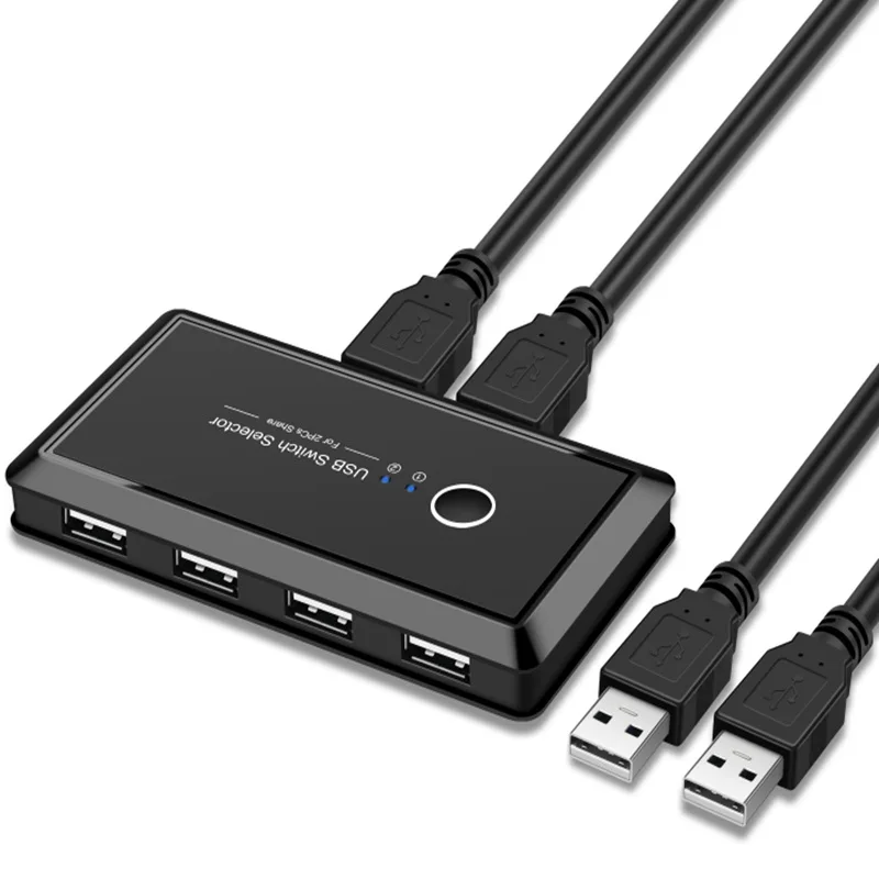USB 3.0 2.0 التبديل محول محدد 2 المدخلات 4 مخرجات USB المشتركة الجلاد للكمبيوتر المحمول لوحة المفاتيح الماوس طابعة قرص فلاش USB #4