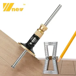 Dovetail Jig Wheel Marking Gauge Tool Set Woodworking Scriber Aluminum Alloy Linear Drawing Mortise Measuring Ruler Wood Joints