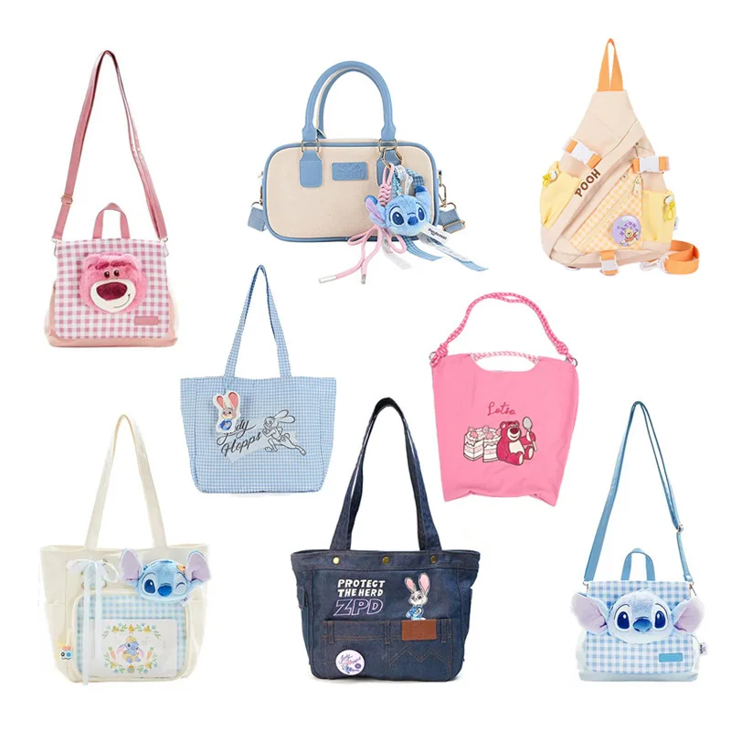 Disney Stitch Strawberry Bear Summer Shoulder Bag Coin Purse Outdoor Commuter Bag - Cute Cartoon Bag Gift For Girls