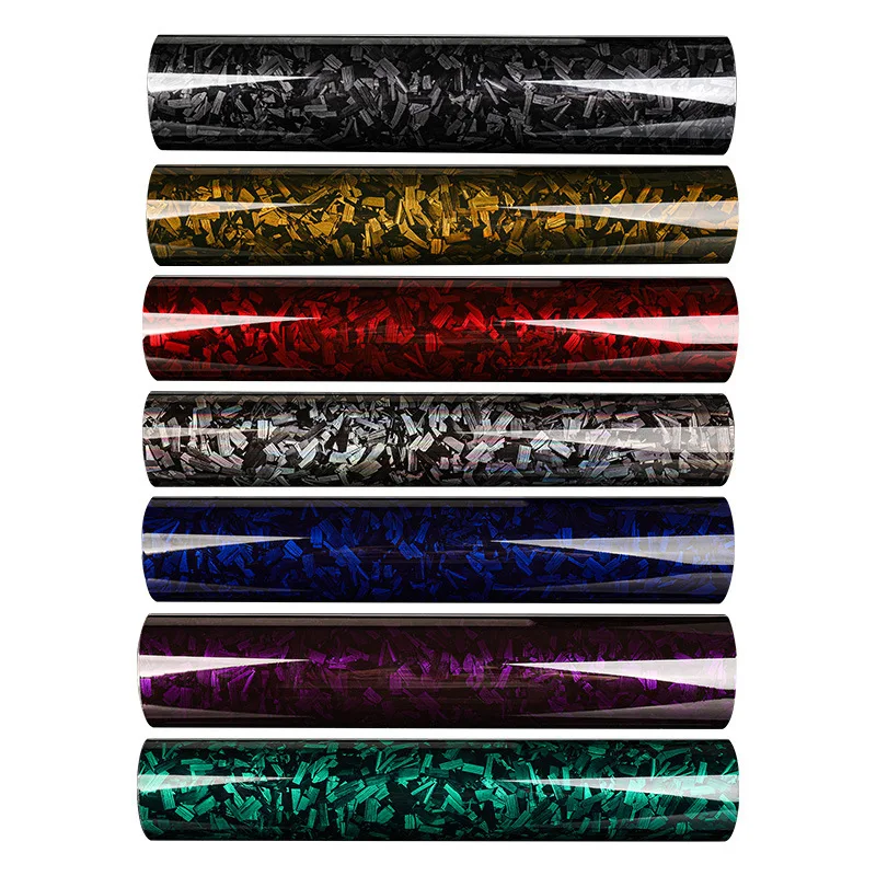 

Кованое углеродное волокно, волшебная серебряная виниловая пленка для автомобиля из ПЭТ, автомобильная пленка, серебряная кованая карбоновая упаковка 1,52*17 м