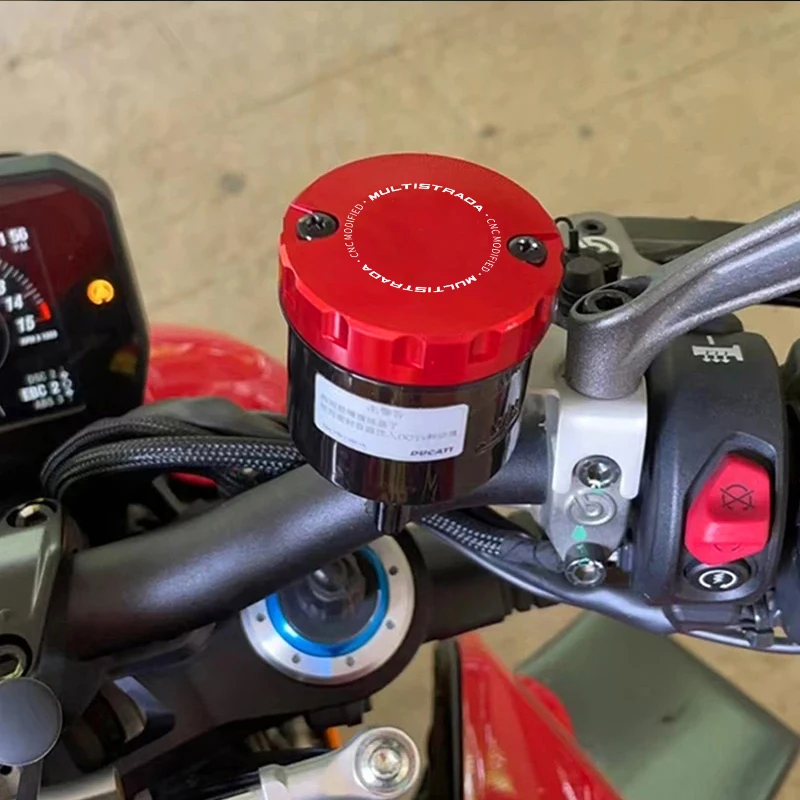 Motorcycle Accessories CNC Front Brake Reservoir Fluid Tank Cover For Ducati Multistrada 950 1100 1200 1260 1200S 1260S V2 V4