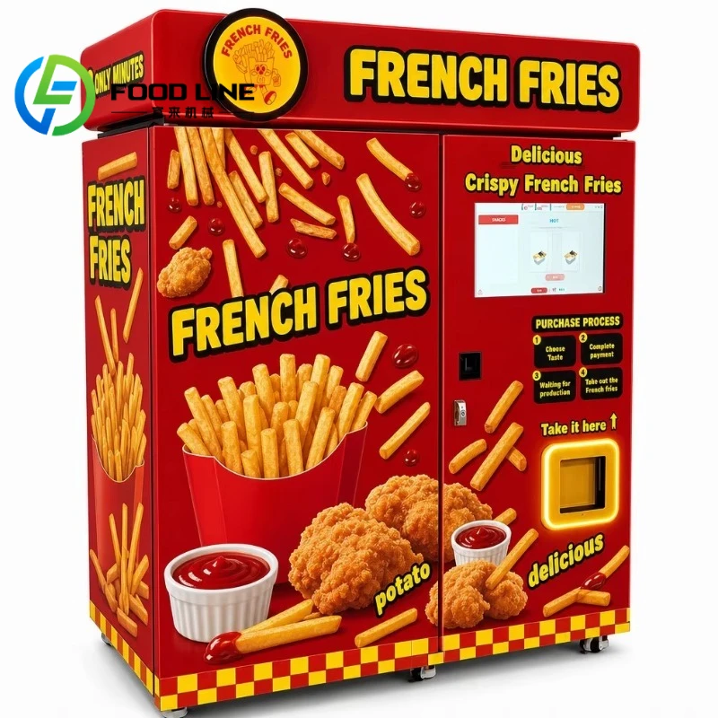 Fried Fish Ball Onion Ring Potato Fries Vending Machine air Fry Cooking Fastest French Fries Vending Machine