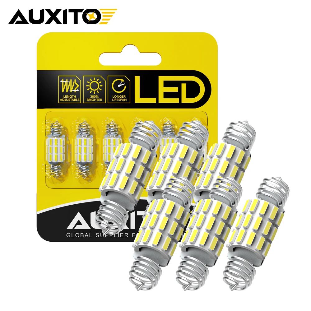 

AUXITO C10W C5W светодиодный Canbus 31 мм 36 мм 39 мм 42 мм Festoon светодиодный 12V, без ошибок, Spring лампочка для салона автомобиля, Чтение номерного знака