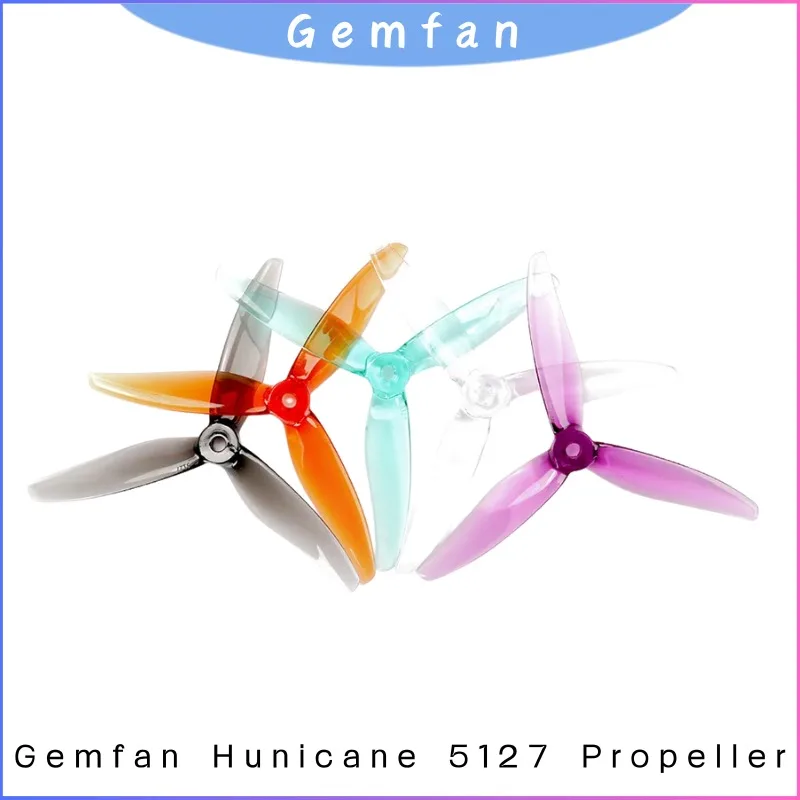

Gemfan Hurricane 5127 5,1x2,7x3 5-дюймовый 3-лопастной пропеллер, 2 пары, материал ПК, FPV, реквизит для фристайла, дрона для радиоуправляемых деталей DIY