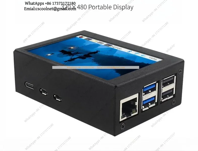JS01 3.5 Inch TFT Resistive Touch Screen Housing For Raspberry Pi 5 GPIO Mount