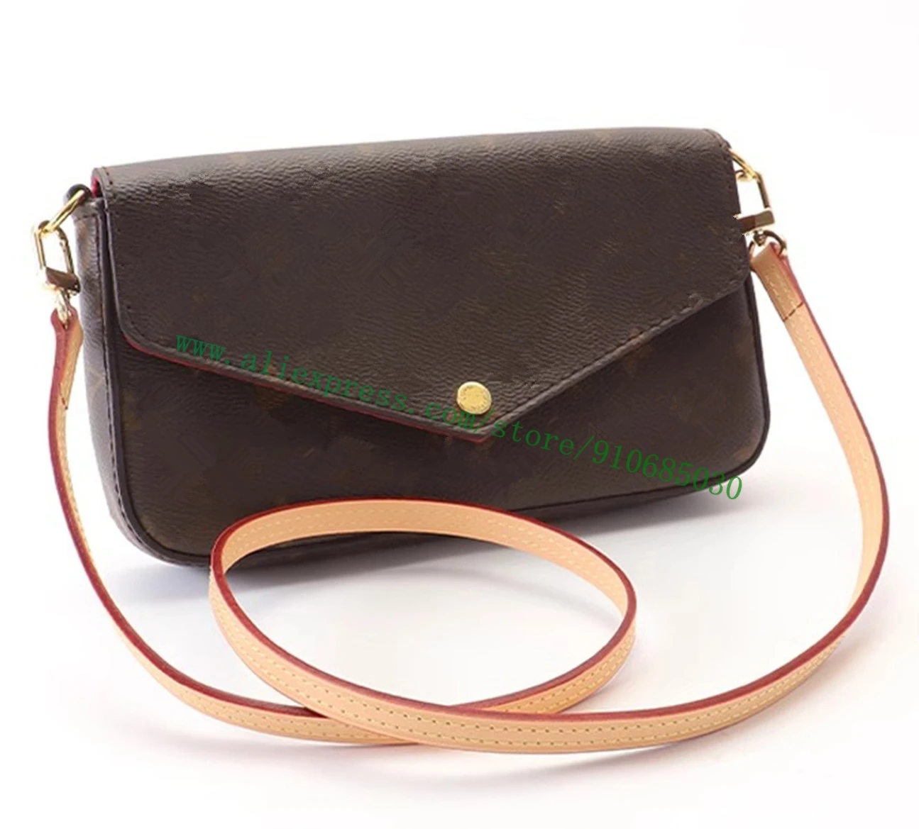 

Кожаная нерегулируемая сумка Vachetta 1 см, ремень на плечо для дизайнерских женщин, любимая сумка, женский кошелек, мини-кошелек, 5 размеров