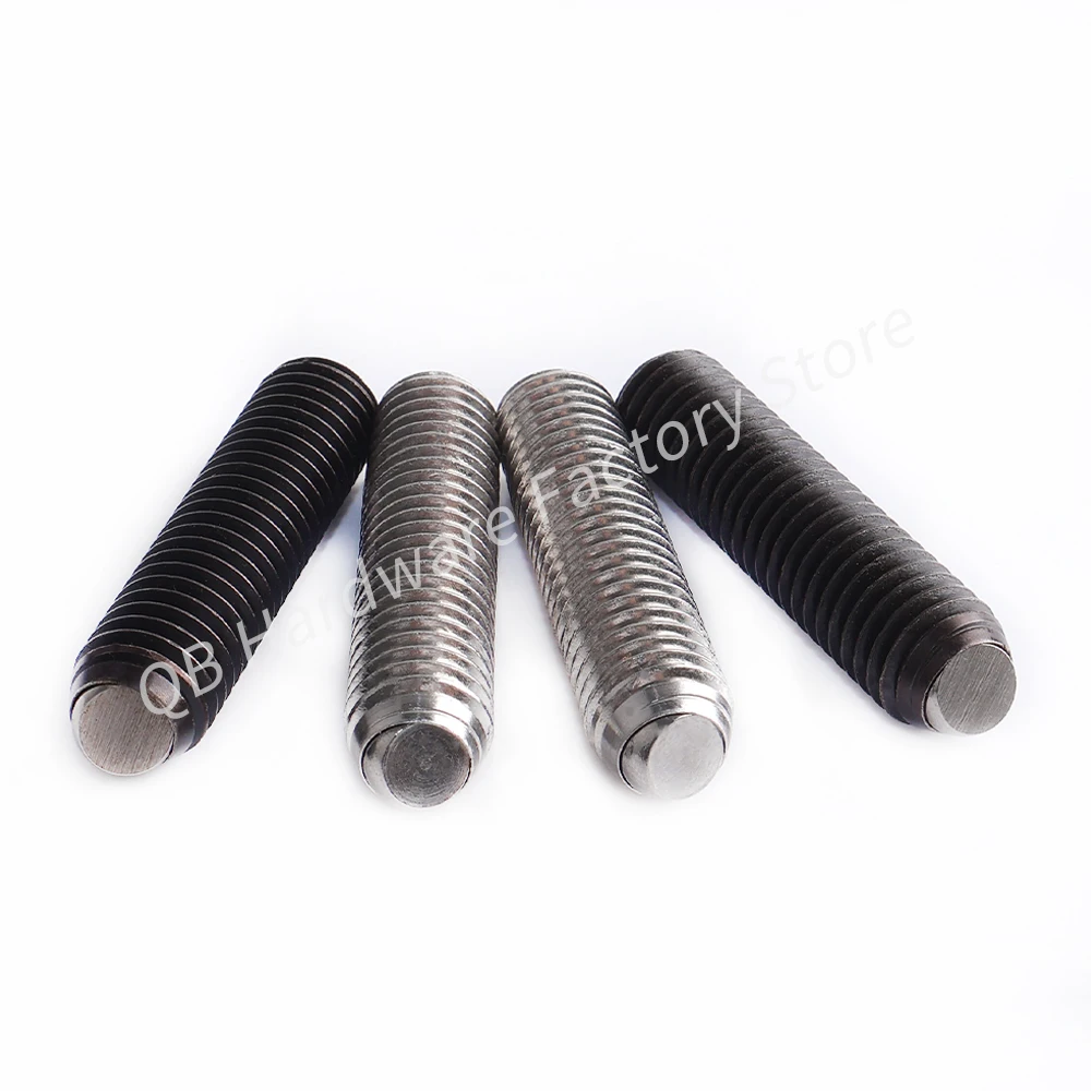 M4 M5 M6 M8 M10 M12 M16 M20 M4 304 Stainless Steel Black Hex Socket Allen Spring Ball Plunger Grub Point Set Screw Bolt