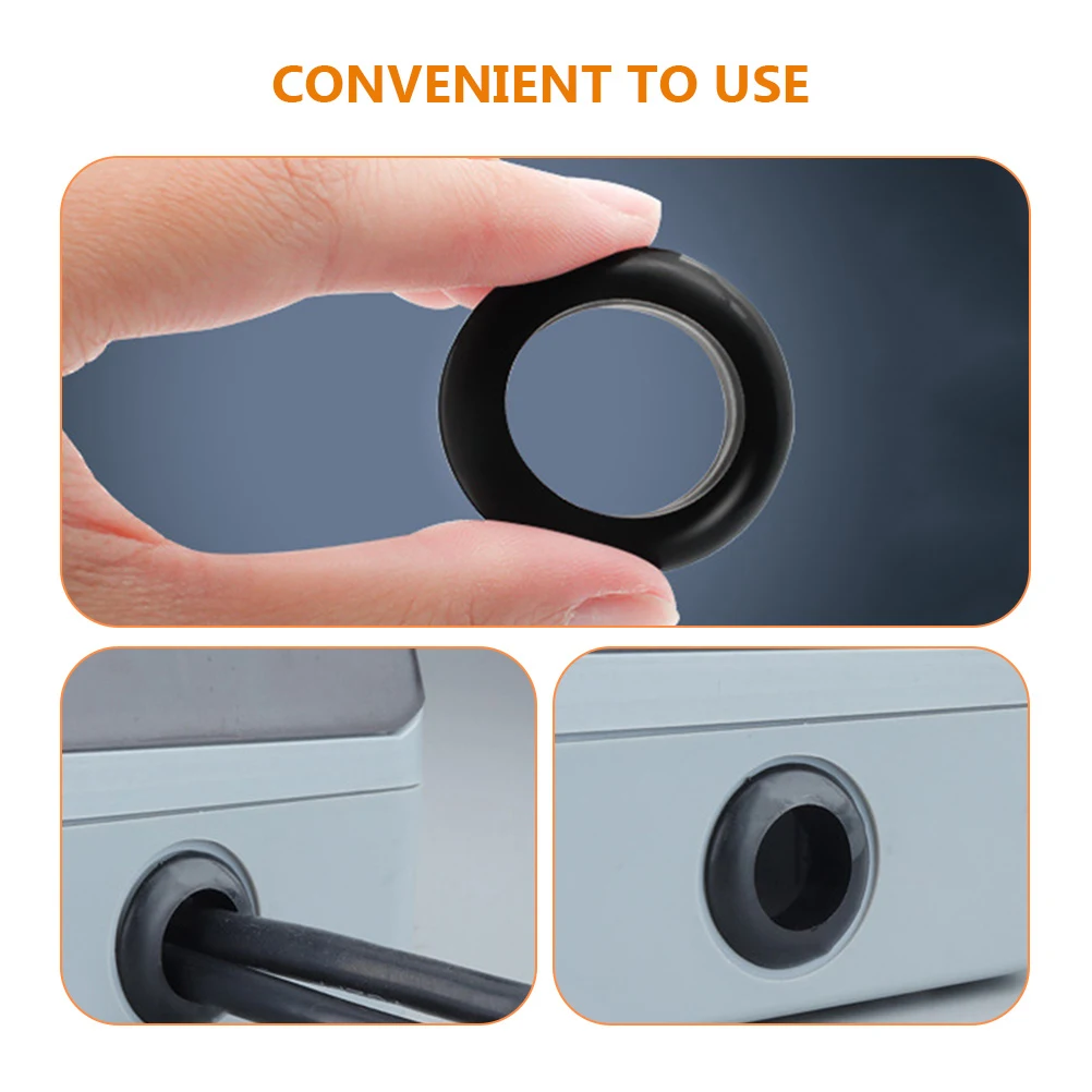 

105pcs Rubber Grommets Cable Hole Plugs Wiring Protector Premium Quality Electrical Wire Gasket Suite For Holes Desktop