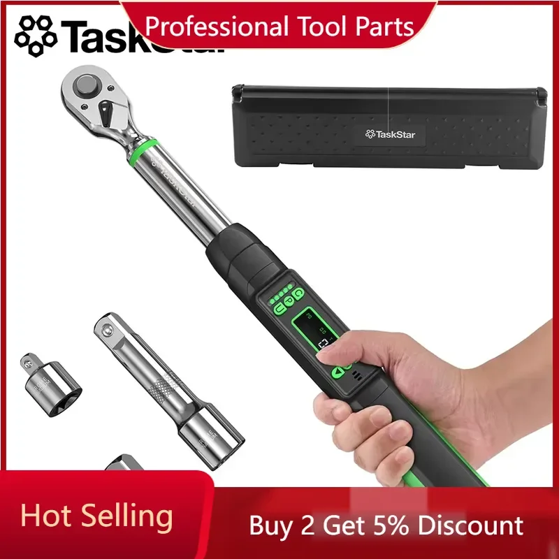 TaskStar 3/8-inch Digital Torque Wrench with 1/4