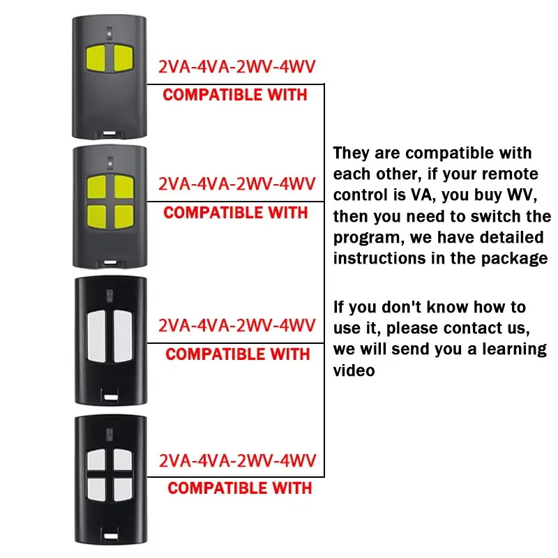 BENINCA TO.GO 2VA 4VA Garage Remote Control key 433MHz For BENINCA TO GO 2VA 4VA 2WV 4WV Electronic Gate Remote Controls Opener
