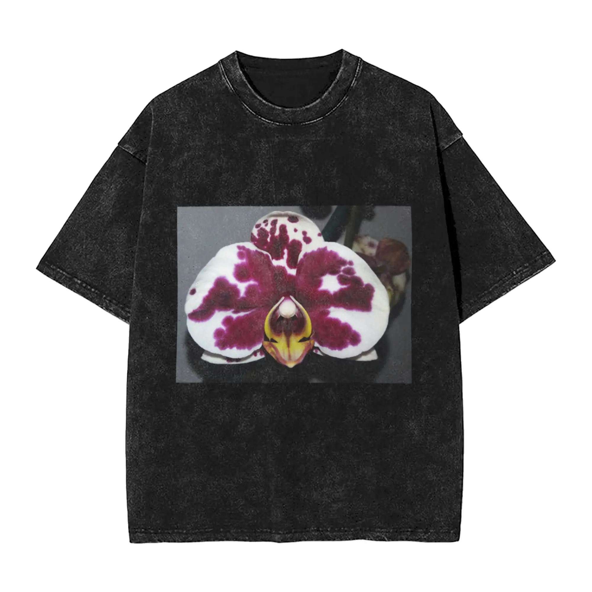Orchid  nature Unique Trendy A T-Shirt Oversized Short Sleeve Men's Women's Cotton Tees Tops