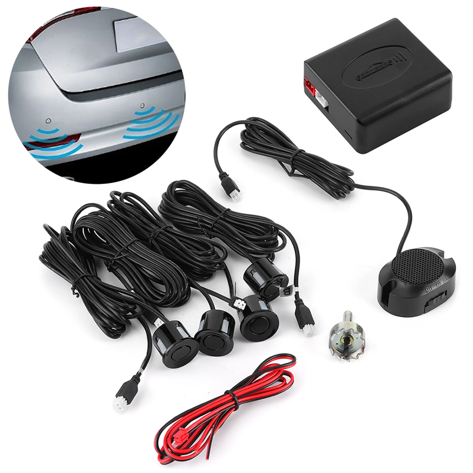 Parkplatz Sensor Backup Radar Rückfahrhilfe Hilfe Kit mit Audio Summer Alarm