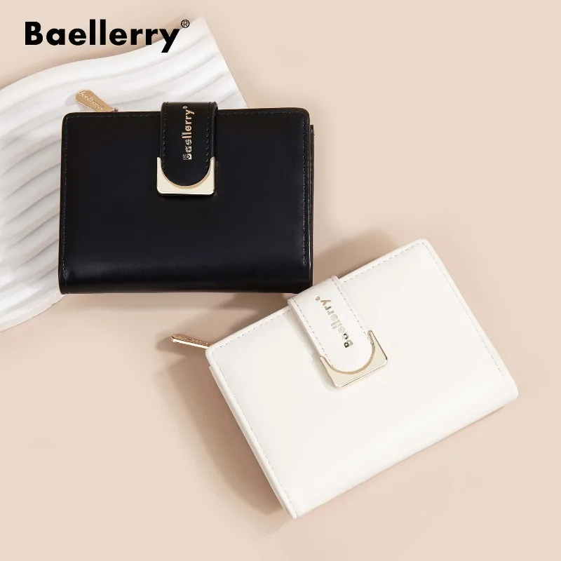 Baellerry Luxury Brand Fashion Women Zipper Short Wallets Card Holder Female Purses Quality Coin Pocket Photo Holder Wallets