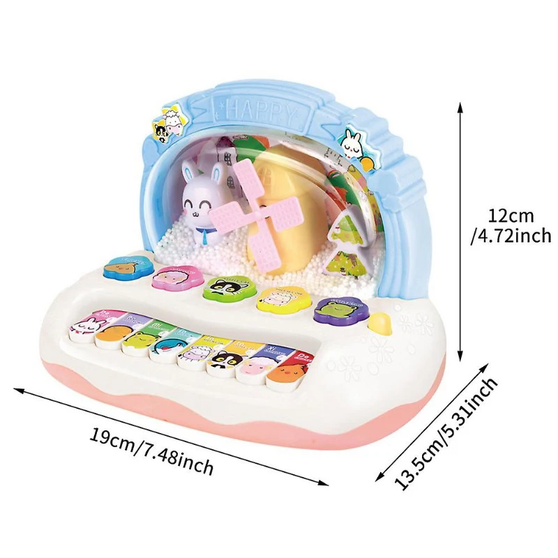 Multifunction Music Piano Toy with Lights Baby Early Learning Infant Piano Animal Sounds Electric Piano Children's Toy Xmas Gift