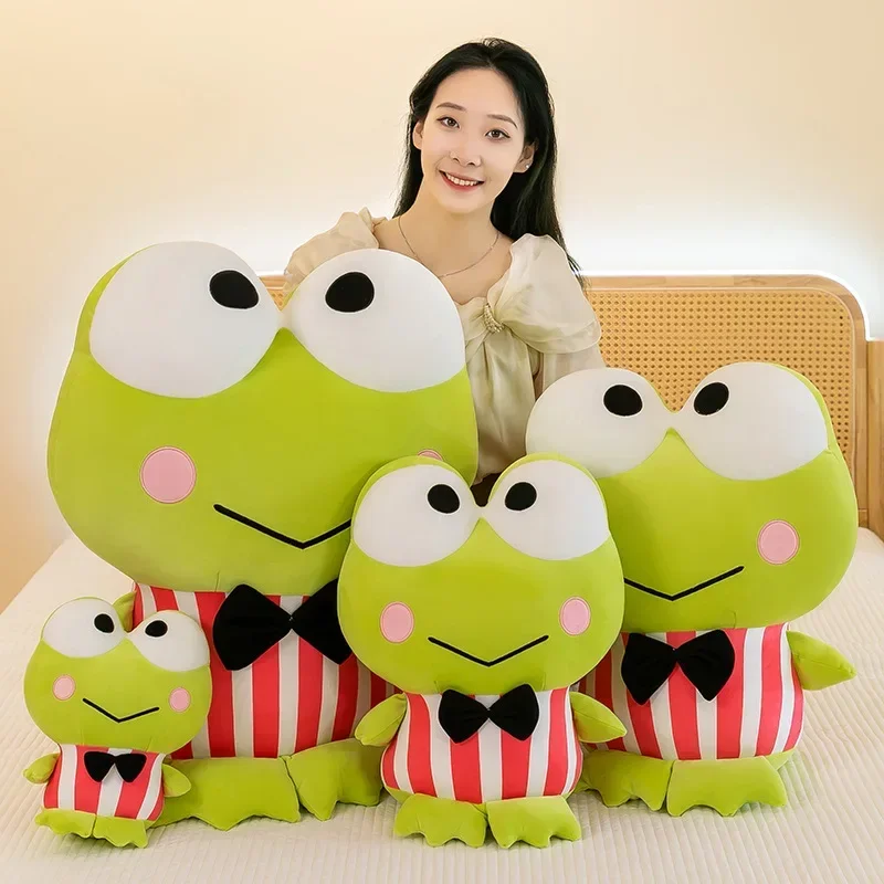 50cm Kero Kero Keroppi Sanrio juguete de peluche muñeco de peluche decoración de habitación Kawaii almohada para dormir decoración de coche juguete para niños regalo de cumpleaños