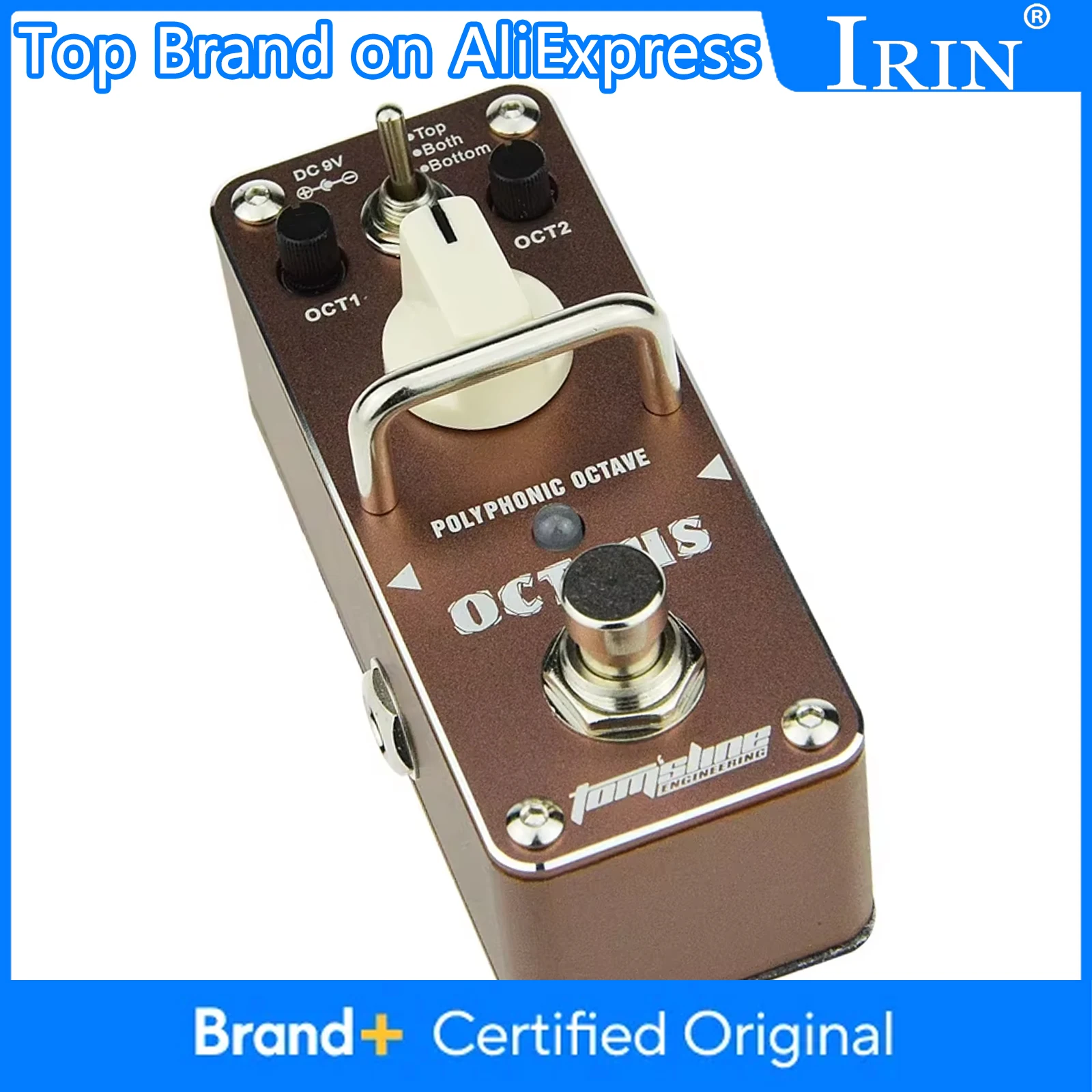 

Aroma AOS-3 Octpus полифоническая восьмиячная педаль эффектов для электрогитары мини-гитараra с одной педалью аксессуары для гитары True Bypass