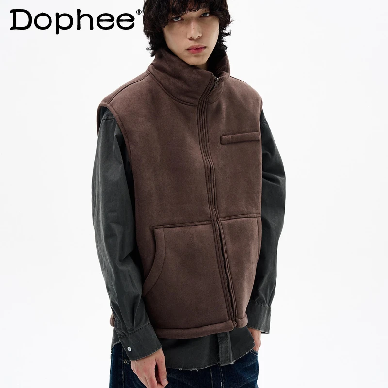 سترات باركاس للزوجين لخريف وشتاء 2025 على الطراز الأمريكي الجديد سترات رجالية ونسائية راقية أنيقة بدون أكمام سترات بلون واحد #1