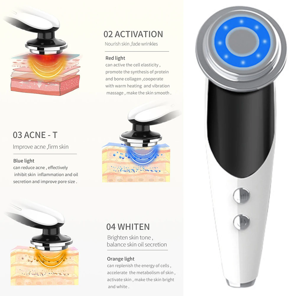 7 Modes Wireless Skin Beauty Device Deep Cleansing Facial Massager For Face Care