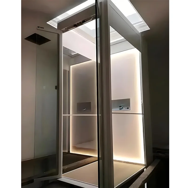 Glass curtain wall elevator, hydraulic lifting platform, safe and reliable, turnkey project