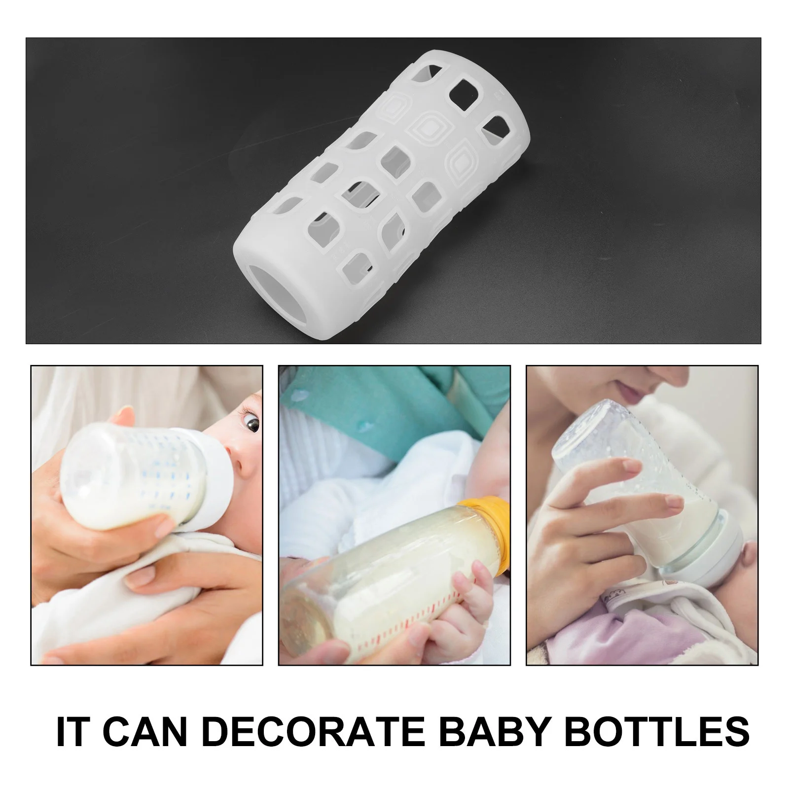 

4Pcs Silicone Cup Sleeves Heat-Proof Durable Lightweight Protective Cover for Bottles Bottle Sleeves Portable Bottle Sleeve