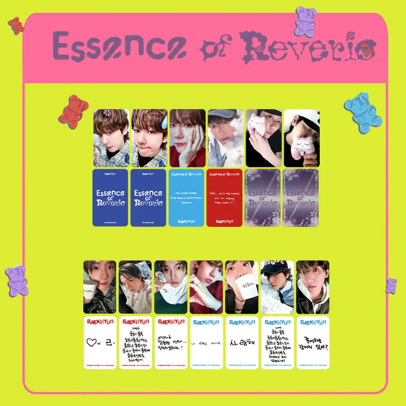 

6/8Pcs/Set KPOP BAEKHYUN Personal Selfie Cards ESSENCE OF REVERIE Solo Album Fashion Photocards Double Sides Postcards Fans Gift