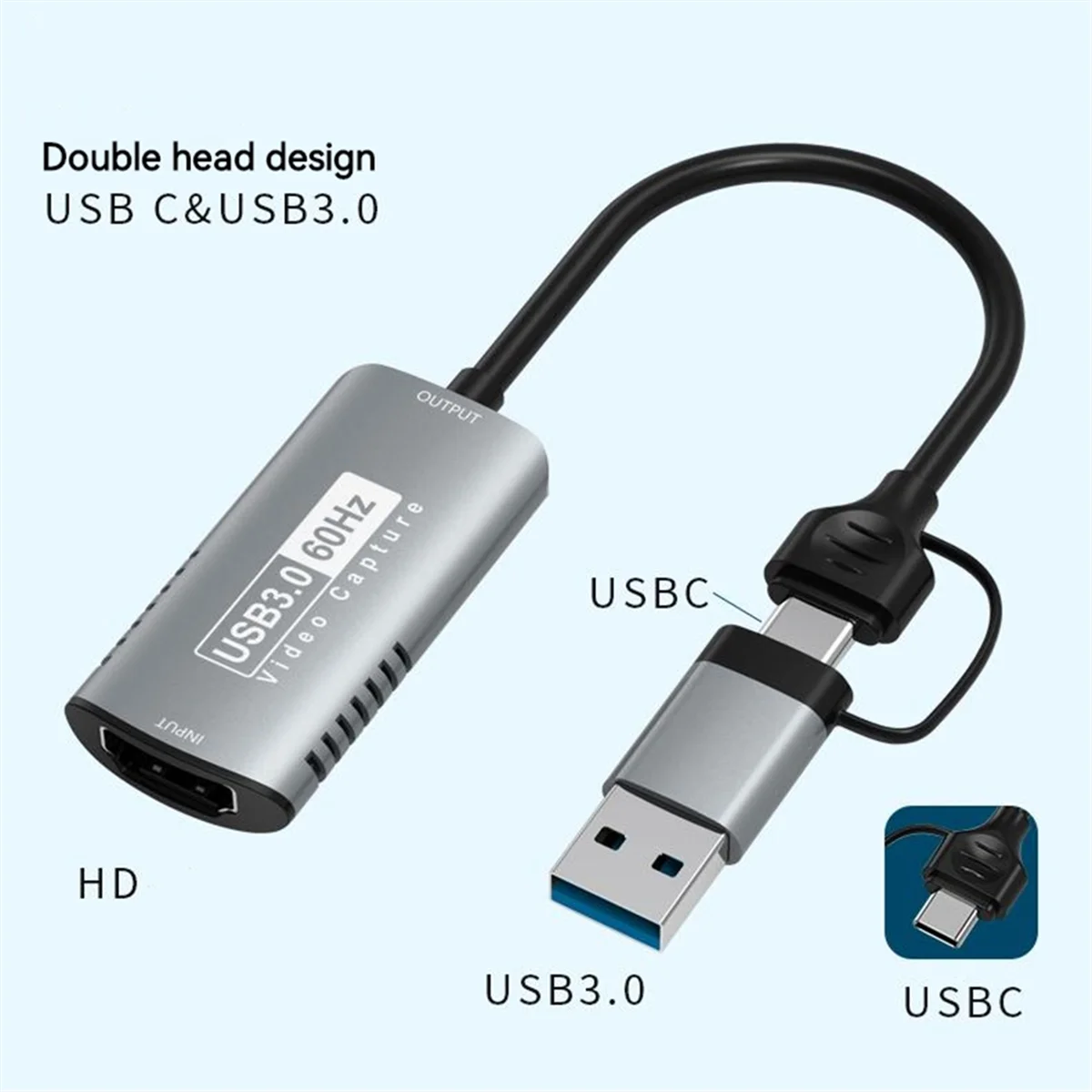 حار بيع 1080P 60 هرتز تسجيل 4K HD مصدر إلى USB/Type-C 2in1 بطاقة التقاط الفيديو لأجهزة الكمبيوتر المحمول كاميرا الكمبيوتر البث المباشر