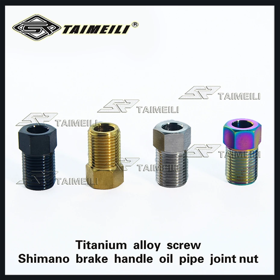 2pcs Titanium alloy brake handle oil pipe joint nut compatible with  M7100 / 8000/8120/9100/9120/712