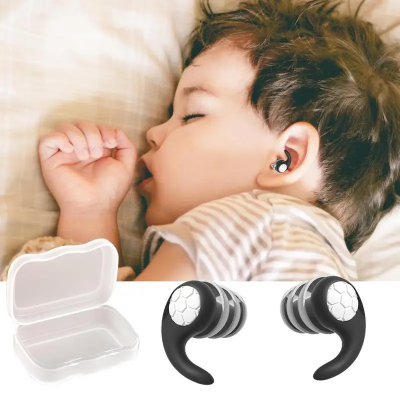 Earplugs For Kids Sleep Earplugs Shower Ear Plugs Noise Reduction Silicone Swim Earplugs With Storage Box Waterproof Swim