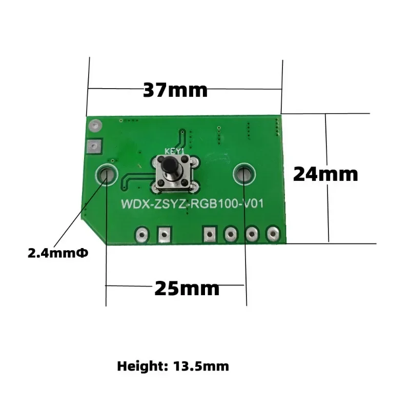 3.7V Color Changing Light Controller Circuit Board RGB Rainbow Solar Light Circuit Board with Built-in Two Level Button Switch