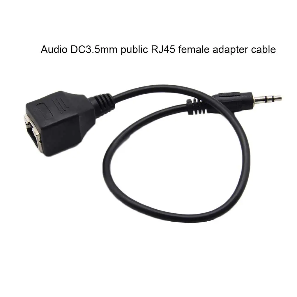 Câble adaptateur de prise Ethernet LAN 3 5mm mâle vers RJ45 femelle, formateur de contrôle tactile, extension audio réseau