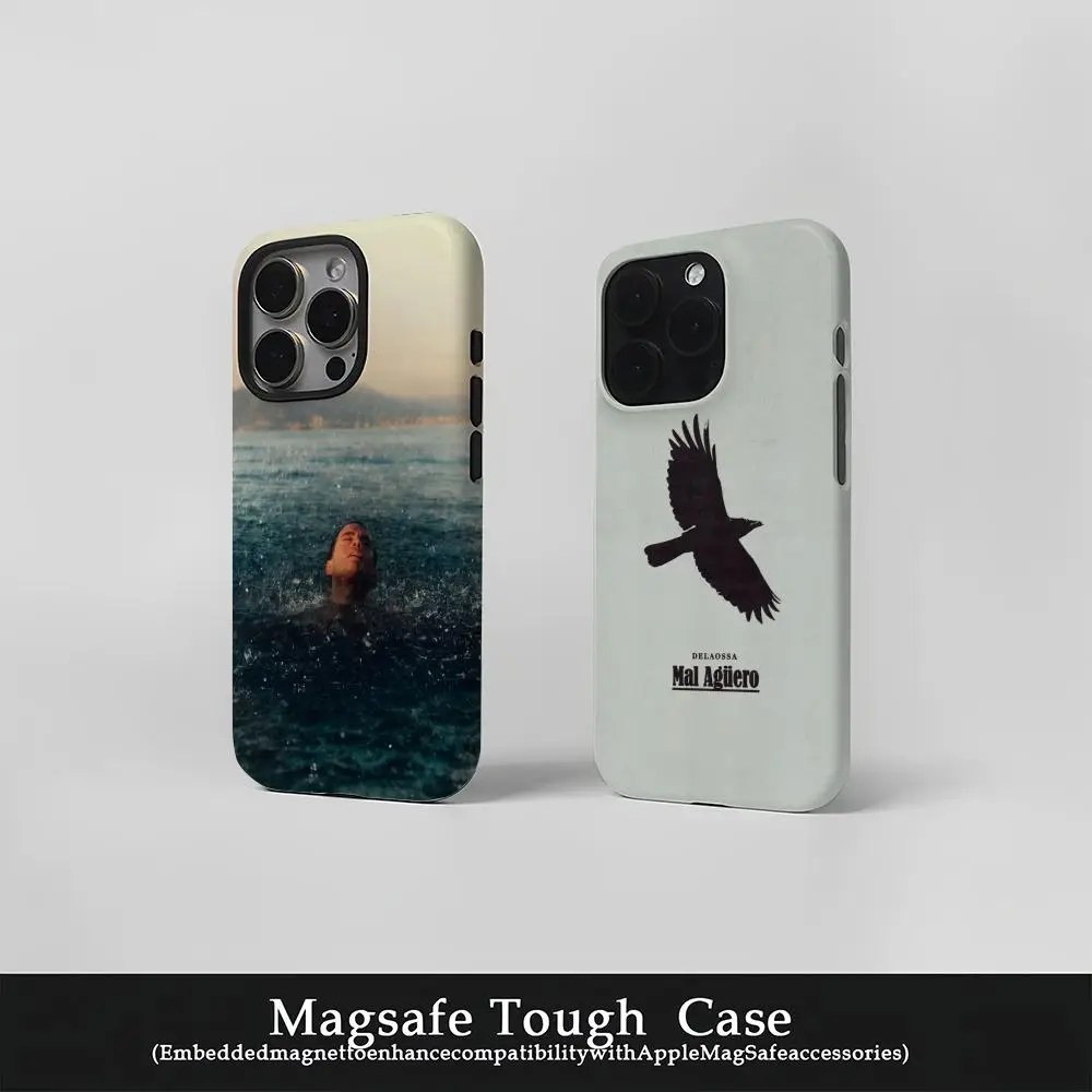 حافظة هاتف La Madruga Delaossa حافظة هاتف مغناطيسية لهاتف آيفون 16 15 14 13 12 11 Pro Max X XR XS Max 7 8 Plus طبقة لامعة من الصلب