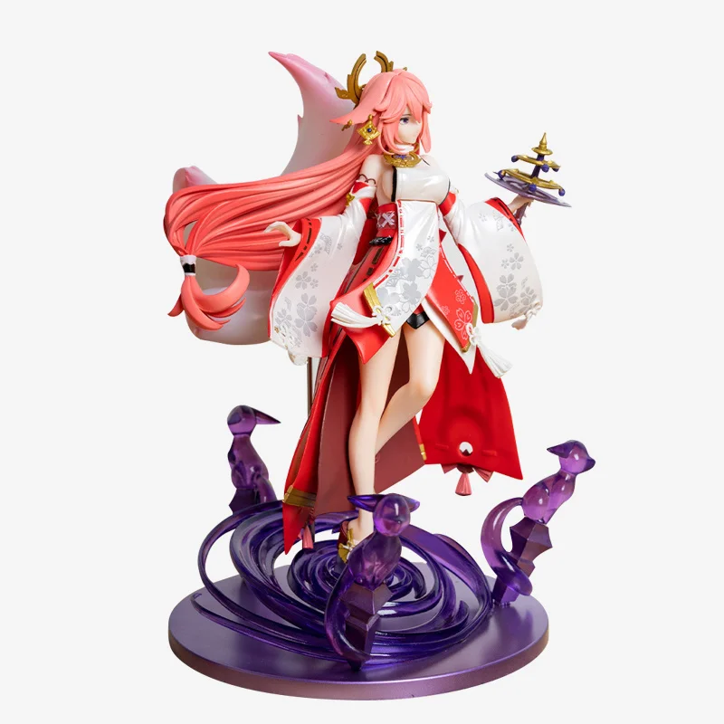 Genshin Impact Figure Yae Miko 26cm Game Kawaii Anime Action Figurine Hot Girls Collection Dolls Gift Toys  Boy